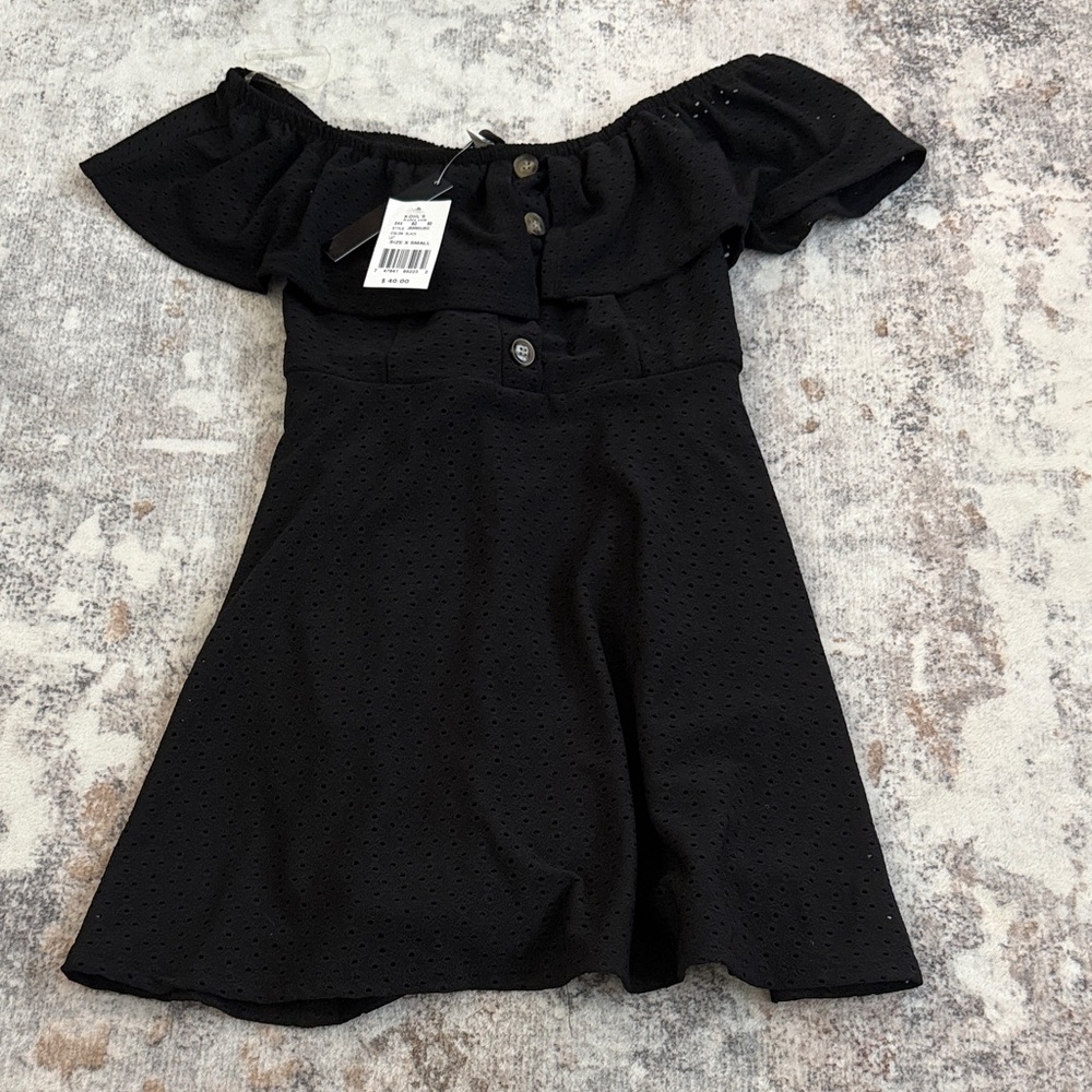 Elegant Black Off-Shoulder Dress